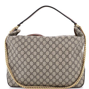 Gucci Large Chain Hobo GG Coated Canvas